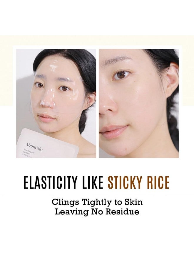 ABOUT ME Rice Makgeolli Gel Mask Hydrating Face Mask With Fermented Rice Wine For Smooth Bright Skin Vegan (5 Sheets) - Image 4