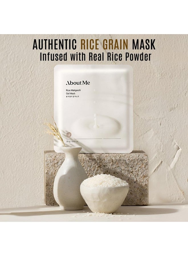 ABOUT ME Rice Makgeolli Gel Mask Hydrating Face Mask With Fermented Rice Wine For Smooth Bright Skin Vegan (5 Sheets) - Image 2