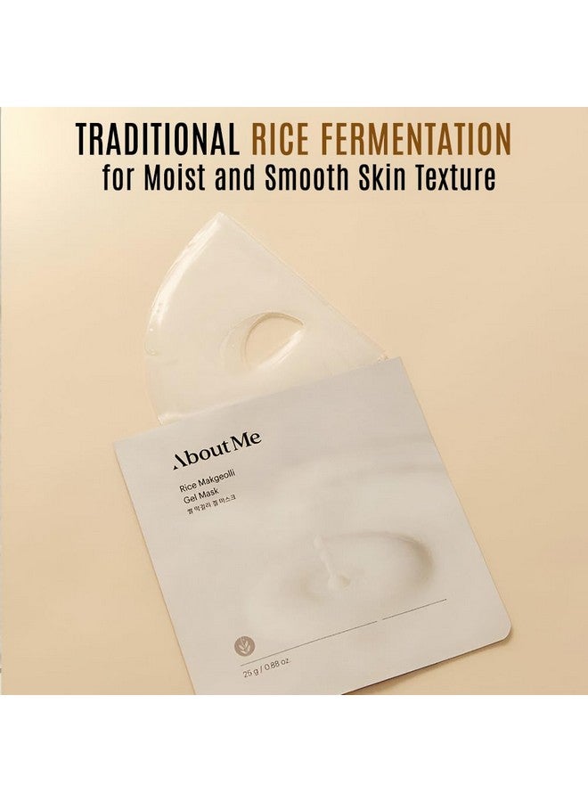ABOUT ME Rice Makgeolli Gel Mask Hydrating Face Mask With Fermented Rice Wine For Smooth Bright Skin Vegan (5 Sheets) - Image 3