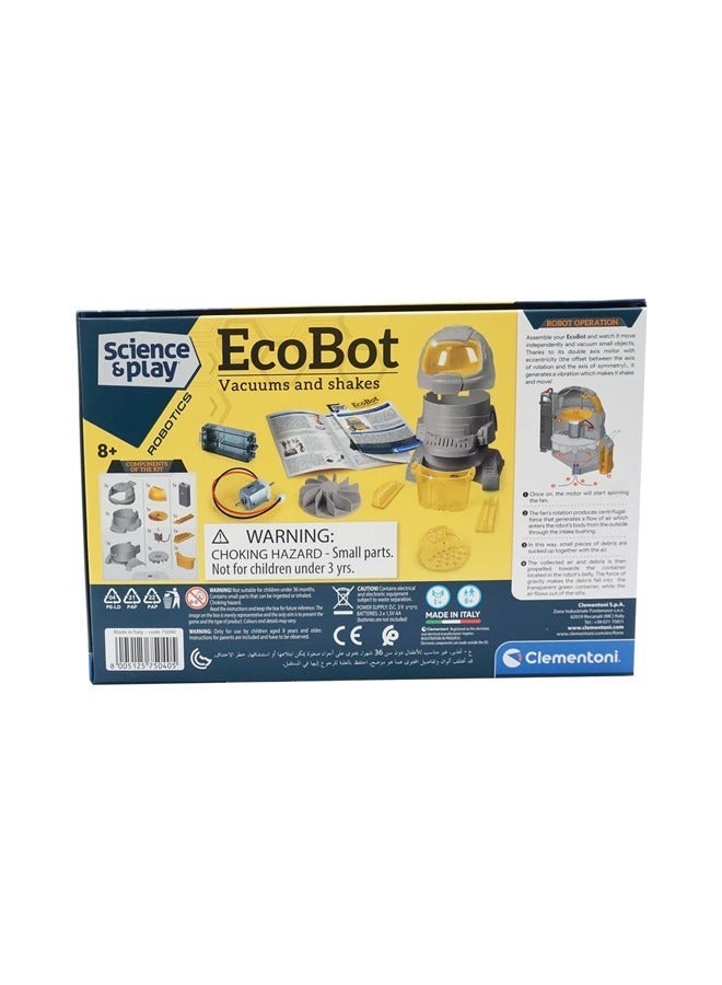 Clementoni Ecobot Vacuum and Shakes Robot Toy 27.6x6x18.8cm - Image 5