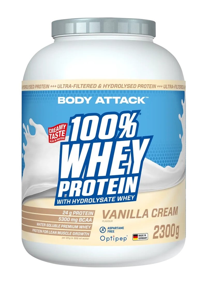 Body Attack 100% Whey Protein 2.3kg Vanilla Cream