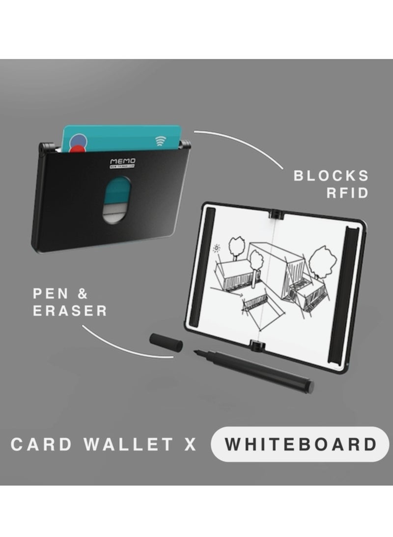 New Things Lab Memo RFID-Blocking Whiteboard Wallet – Gilded Rose | Slim, Durable, and Innovative Everyday Carry