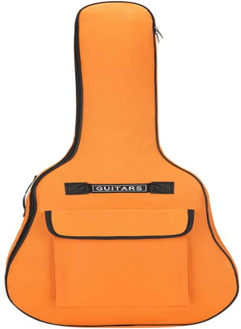 GGOOT Guitar Bag Adjustable Case Gig Acoustic Soft Backpack Waterproof Classical Cover Holder 40/41 Inch Orange, Guitar Bag, Adjustable Guitar Bags, Acoustic Guitar Gig Case - Image 1