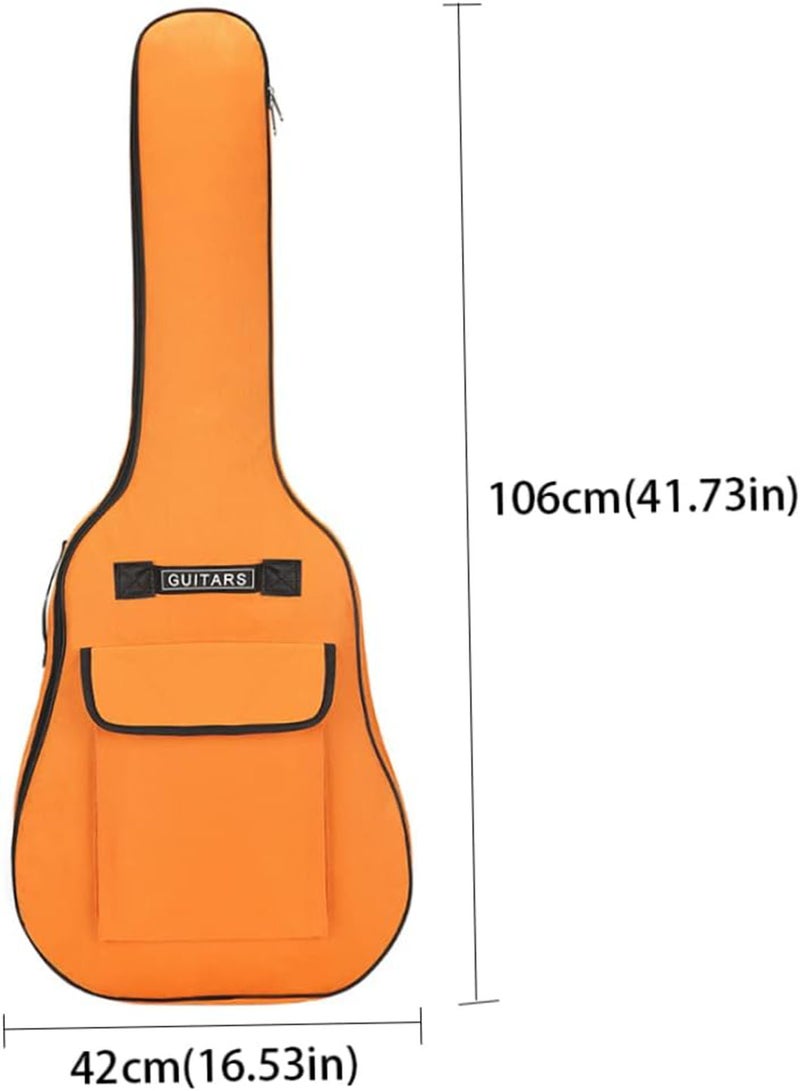 GGOOT Guitar Bag Adjustable Case Gig Acoustic Soft Backpack Waterproof Classical Cover Holder 40/41 Inch Orange, Guitar Bag, Adjustable Guitar Bags, Acoustic Guitar Gig Case - Image 4