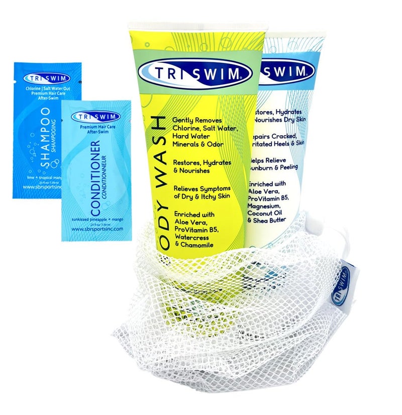 TRISWIM Body Care Gift Set | After Swim Body Wash and Lotion 8.5 fl oz Citrus-scented with Aloe Vera & Chamomile | Includes Shampoo & Conditioner Sample - Image 1