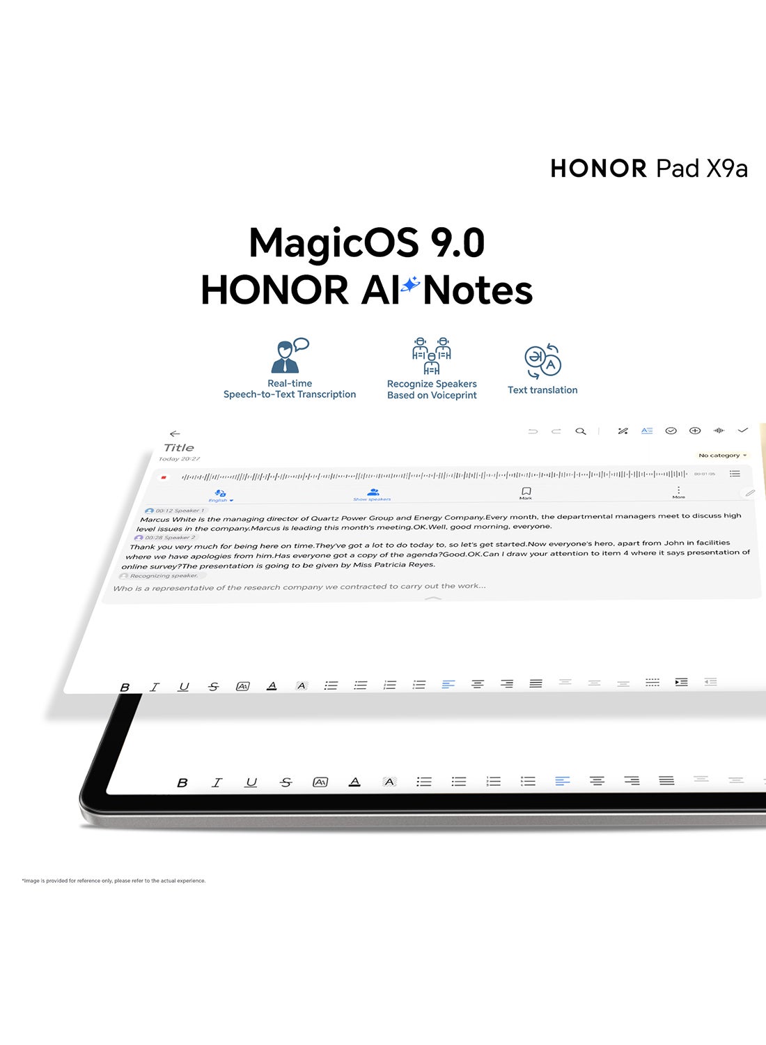 Honor Pad X9a 11.5 Inch 8GB RAM 128GB Wi-Fi With Free Protective Flip Cover Middle East Version - Grey