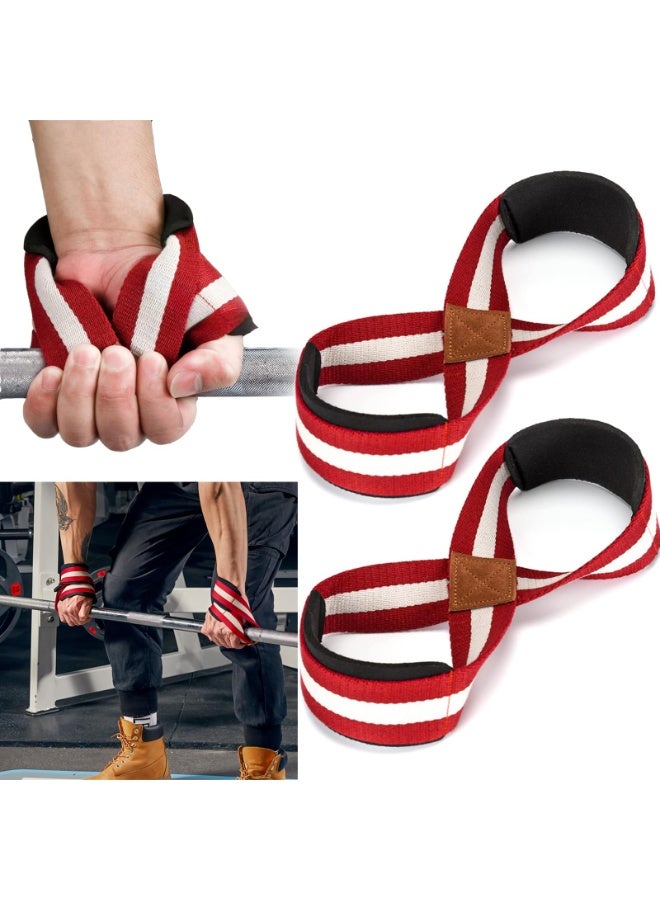Figure 8 Lifting Straps,Lifting Straps for Deadlift with Padded Wrist Protection,DeadLift Wrist Strap for Pull-ups,Bodybuilding & Strength Training - Image 1