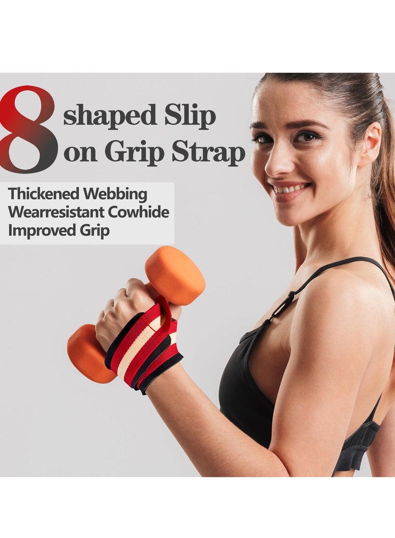 Figure 8 Lifting Straps,Lifting Straps for Deadlift with Padded Wrist Protection,DeadLift Wrist Strap for Pull-ups,Bodybuilding & Strength Training - Image 2