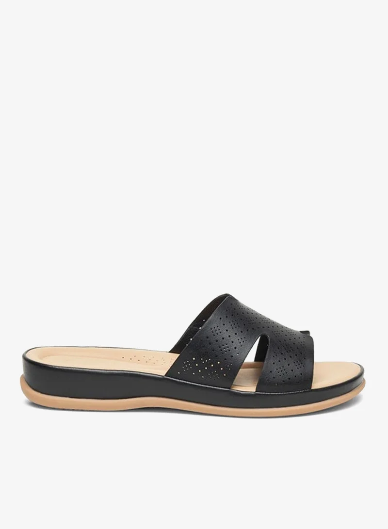 Le Confort Women's Lazer Cut Detail Slip-On Sandals