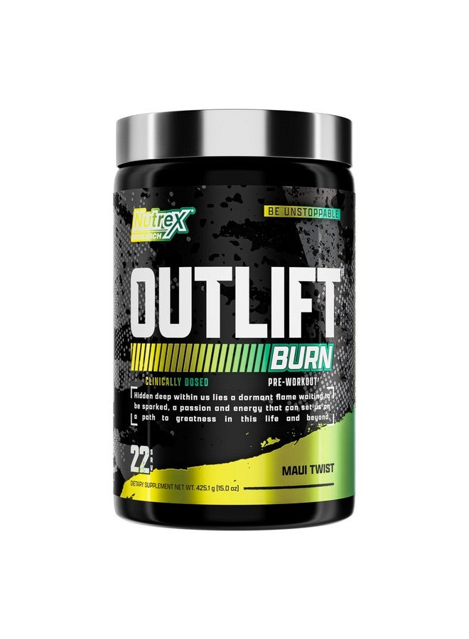 Nutrex Research مكمل نوتريكس أوتلِفت بيرن قبل التمرين للطاقة والتركيز والقدرة على التحمل | ميتابوليت، إل-سيترولين، بيتا ألانين وكافيين | تركيبة حرارية للأداء (22 حصة، موي تويست) - Image 1