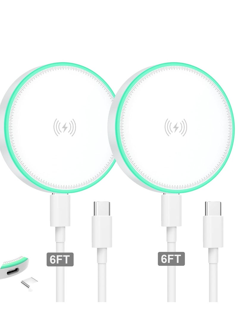 general MagSafe Charger 2Pack 15W Magnetic Wireless Charger Fast Charging Pad with 6FT USB C to USB C Cable Compatible with iPhone 16/15/14/13/12 Series & AirPods 3/2/Pro | Strong Magnet Technology - Image 1