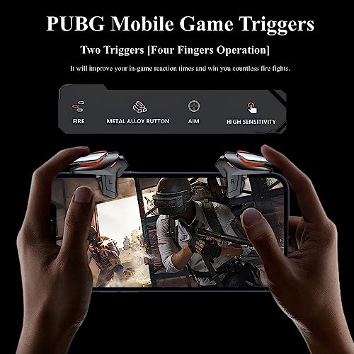 Rakizbe PUBG Mobile Game Triggers, High Sensitive Shoot Aim Gaming Controller Gamepad Grip Joysticks Buttons, Support iOS/Android Smartphone - Image 2