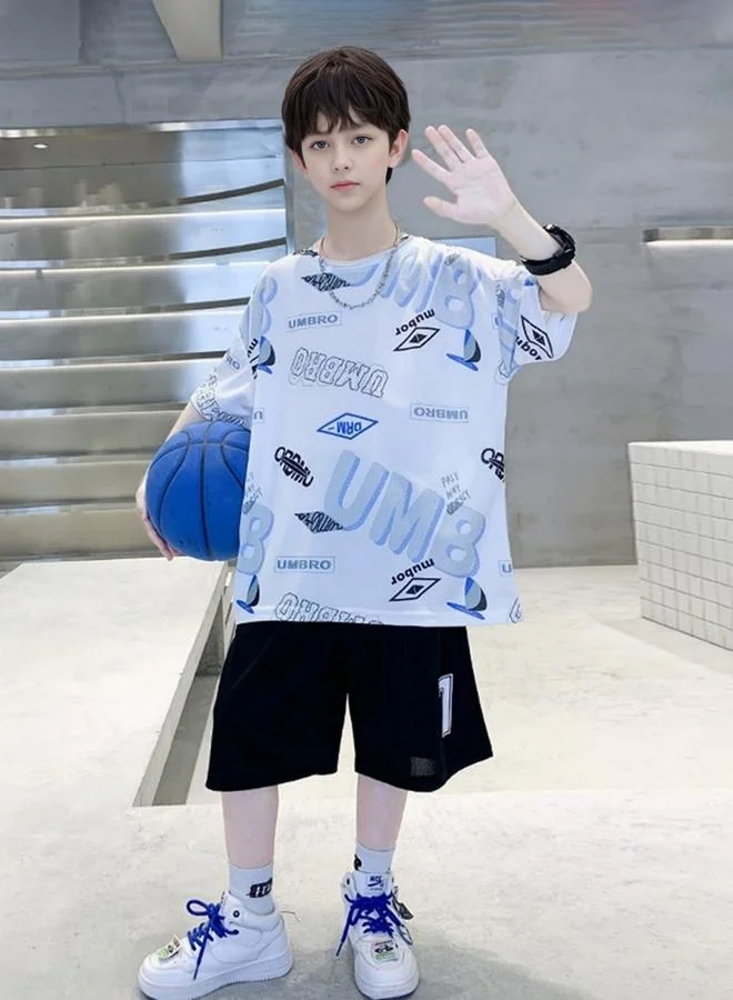 Take Two Boys Graphic Print T-Shirt and Shorts Set