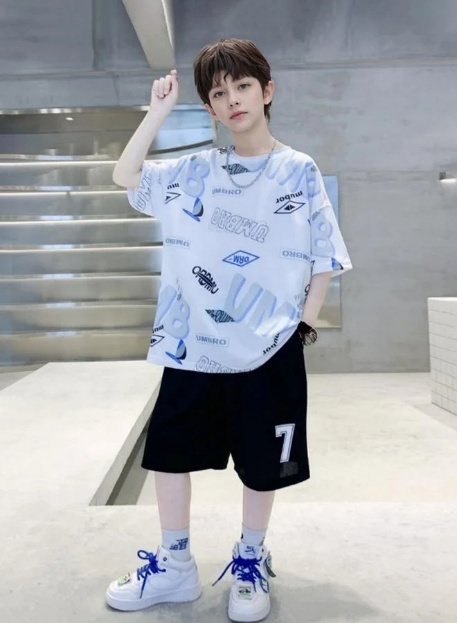 Take Two Boys Graphic Print T-Shirt and Shorts Set
