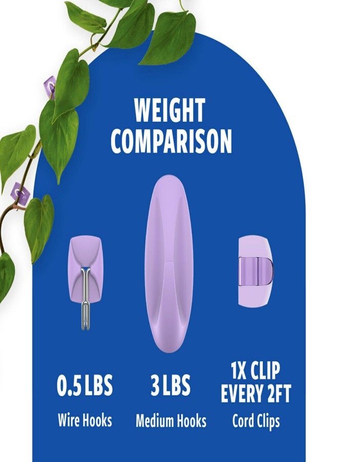 Command Mixed Hooks Pack, 9 Lavender Hooks and 13 Strips, Damage-Free Hanging with Adhesive, No Tools Great for Hanging Home and Room Decor, - Image 4