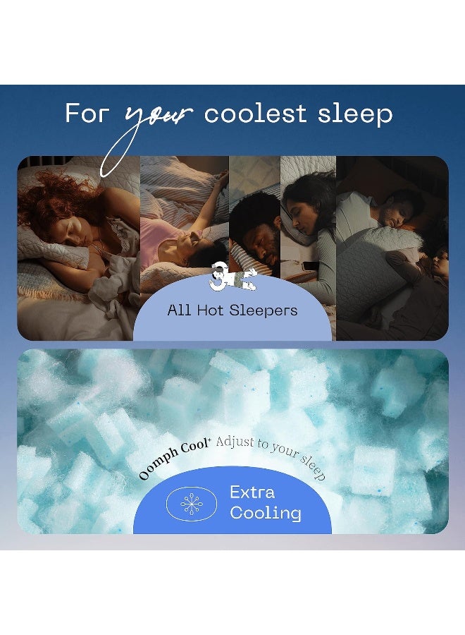 Coop Home Goods Extra Oomph Cool+ Pillow Fill, Gel-Infused, Plus Shaped Memory Foam Filling for More Airflow, 1/2 Pound Filler for Eden Cool+ Pillows, GREENGUARD Gold & CertiPUR-US Certified - Image 5