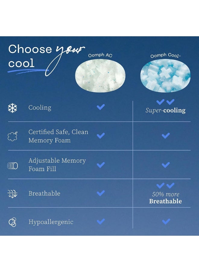 Coop Home Goods Extra Oomph Cool+ Pillow Fill, Gel-Infused, Plus Shaped Memory Foam Filling for More Airflow, 1/2 Pound Filler for Eden Cool+ Pillows, GREENGUARD Gold & CertiPUR-US Certified - Image 3