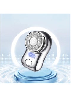 Hihonor Electric Razors for Men, Mini Electric Shaver for Men Portable Beard Knife Type-C Charging Shavers Face Body Razor with Digital Power Display (Color : Silver)  - Image 1