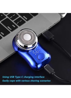 Hihonor Electric Razors for Men, Mini Electric Shaver for Men Portable Beard Knife Type-C Charging Shavers Face Body Razor with Digital Power Display (Color : Silver)  - Image 2
