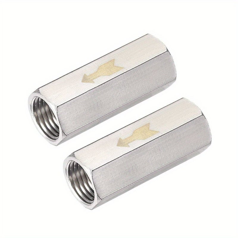 4 Pcs Stainless Steel Check Valves Heavy Duty Unidirectional Flow with Adapter Connectors for Water Air - Image 5