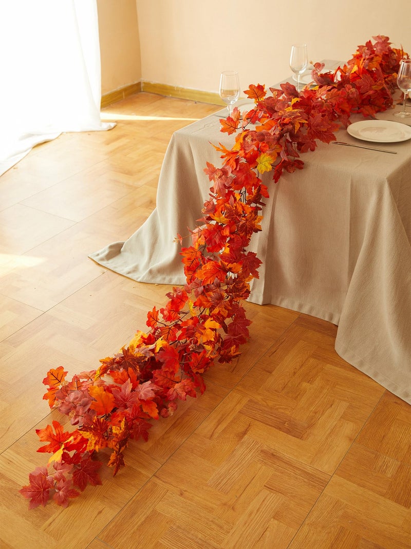 Thanksgiving Decorations  Fall Decor  Fall Garland  9FT Autumn Maples for Autumn Decor Hanging Vine Garland for Halloween Thanksgiving Home Wedding Fireplace Party Christmas