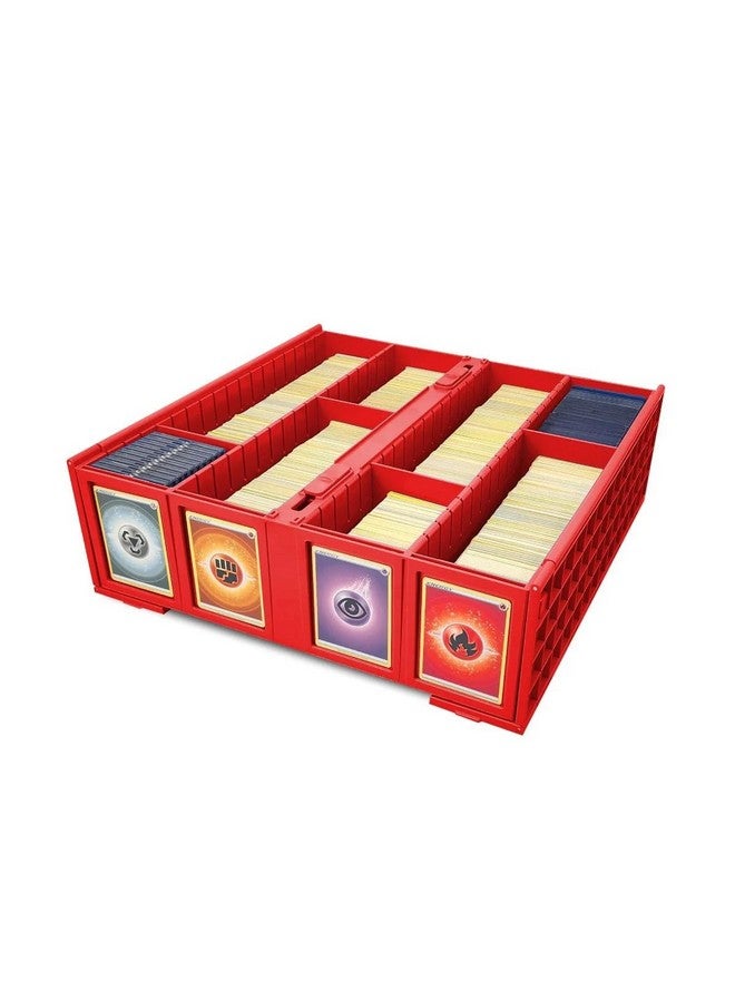 BCW Collectible Card Bin - Red | Holds 3200 Cards | Includes 4 Dividers | Storage for Pokémon, MTG & Sports Cards - Image 1