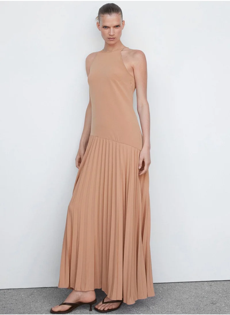 MANGO Halter Neck Dress