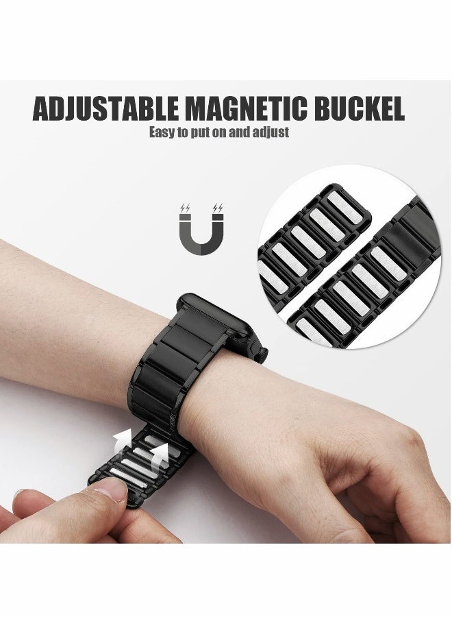 Metal Straps Compatible with Apple Watch 45mm/44mm, Magnetic Metal iWatch Replacement Bands  - Image 5