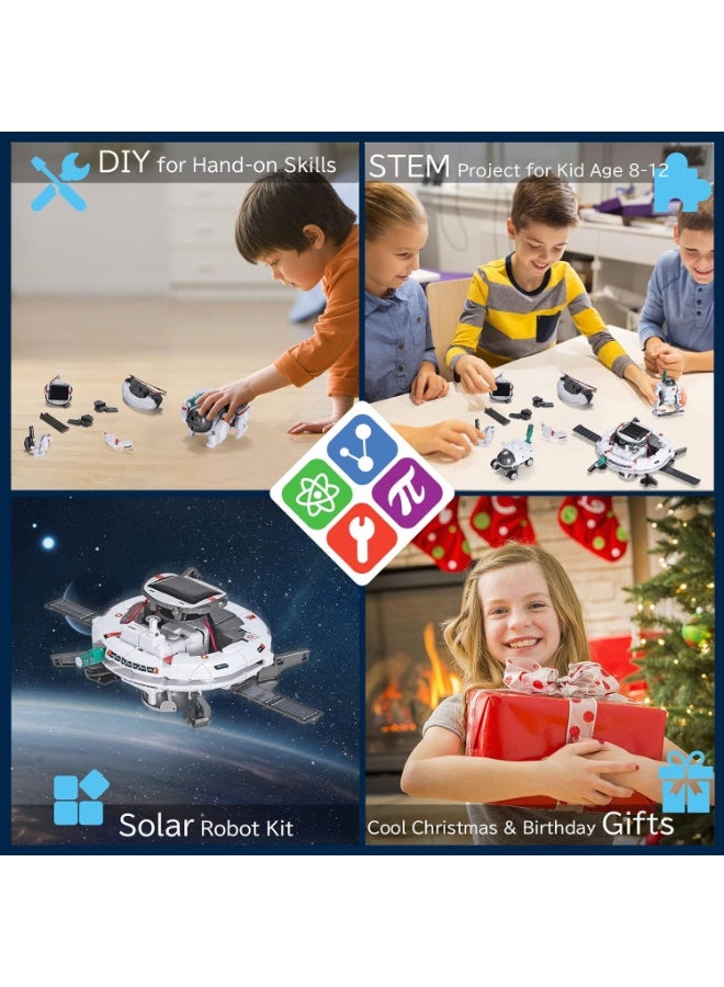 Solar Robot Toys 6 in 1 STEM Projects for Kids Ages 8-12 Science Kits for Boys Girls Solar Power Space Toy Science DIY Gift Educational Experiment Robotics Kit - Image 4