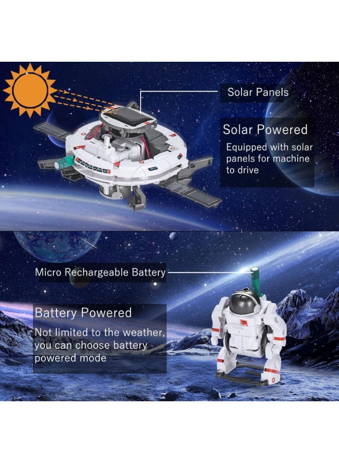 Solar Robot Toys 6 in 1 STEM Projects for Kids Ages 8-12 Science Kits for Boys Girls Solar Power Space Toy Science DIY Gift Educational Experiment Robotics Kit - Image 5