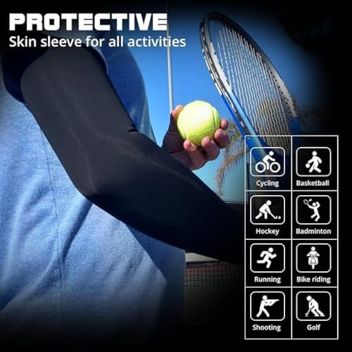 PIRU Unisex Arm Compression Sleeves – Sun & Dust Protection for Men & Women, Sports, Cycling, Running, Cricket | 1 Pair - Image 4