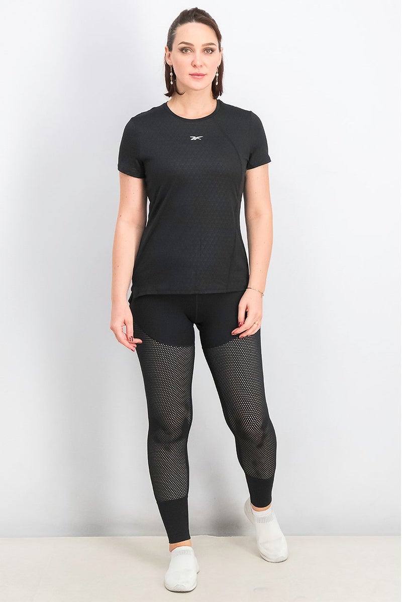Reebok Women Sportswear Fit Brand Logo Training Top, Black - Image 3