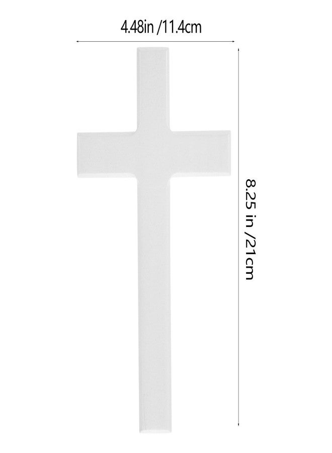 Amosfun Wooden Wall Cross - 8.26 Inch Hanging Cross for Home Easter Day Decor, Church Ornament, Easy to Install - Image 2