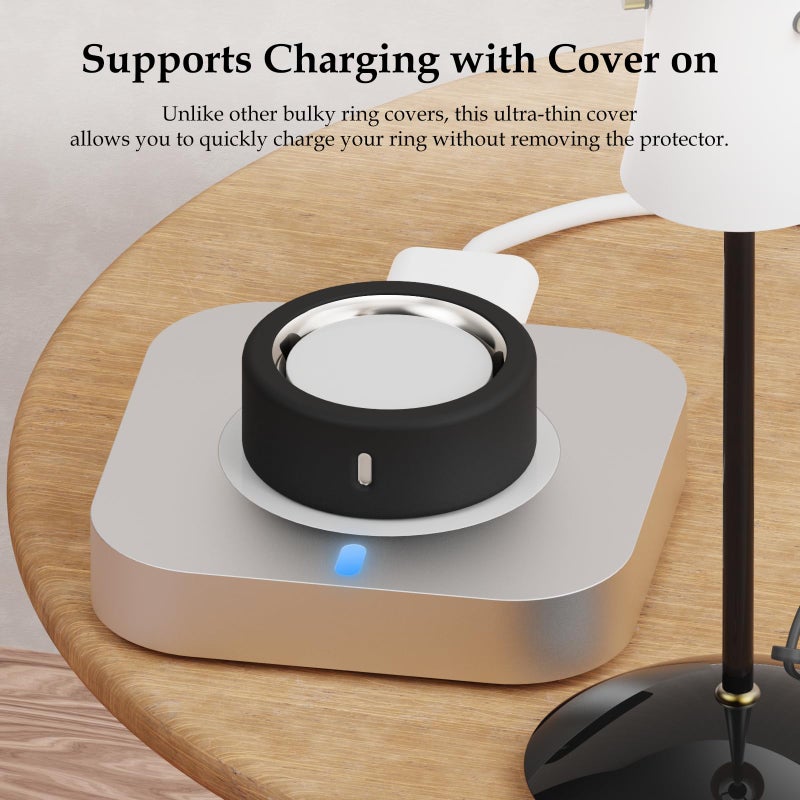 Hexasider 15 Pack Cover Compatible with Oura Ring Gen 4/4 Ceramic/Gen 3 Case, Anti-Scratch Silicone Protector for Women Men Working Out Gym, Support Charging with Cover on (15 Pack-01, M for 8/9/10/11) - Image 3