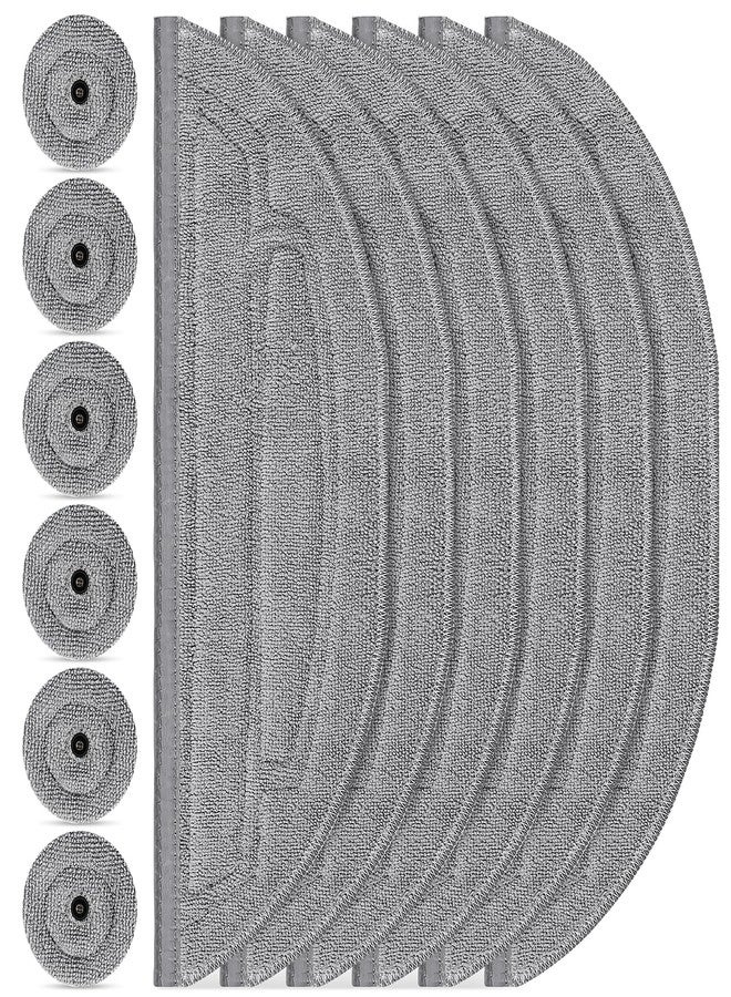 BTRSOLUS 12 Pack Mop Pads Refills for Roborock S8 MaxV Ultra / S8 Max Ultra Robot Vacuum, 6 Pack Mop Cloth with Dual Sonic Vibrations Modules, 6 Pack Edge Mop Pads Accessories - Image 1