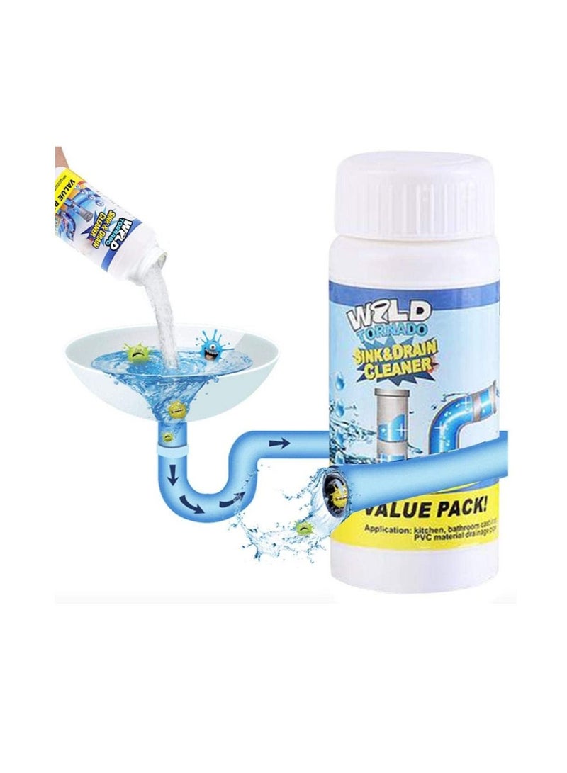 WILD TORNADO Powerful Kitchen Sink Toilet Sewer Dredge Clog Remove Drain Powder 110GPowerful Kitchen Sink Toilet Sewer Dredge Clog Remove Drain Powder 110G - Image 1