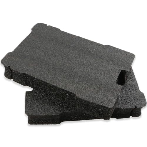 Terixe 2-Pack Foam Inserts for Modular Tool Box, Customizable DIY Organizer, Impact-Resistant Tool Storage, Black - Image 1