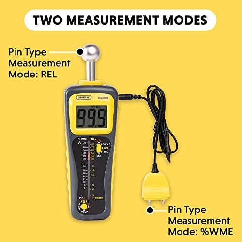 General Tools Moisture Meter MMD950 - Humidity Sensor - Pin Type / Pinless Device - Spherical Sensor - Image 3