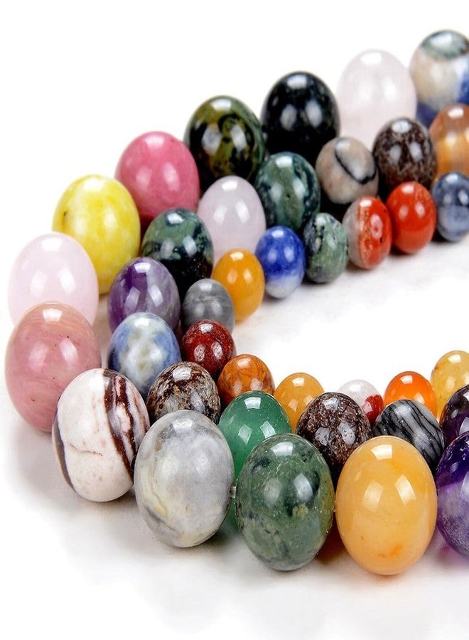 Zenkeeper Natural Gemstone Beads for Jewelry Making 10 MM Mixed Assorted Colorful Gemstones Loose Stone Beads - Image 2