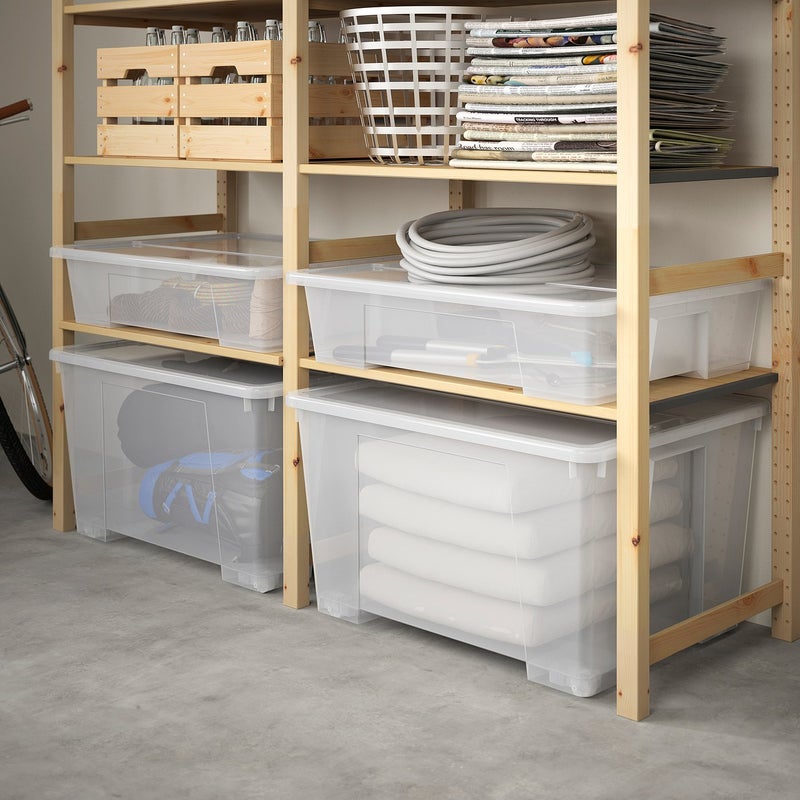 Baitique Click-Lock Lid for Storage Boxes, Transparent, 79x57 cm - Image 2