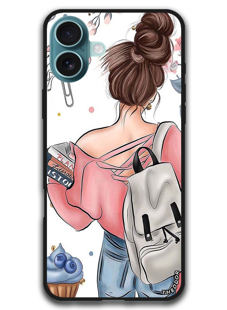 Theodor Protective Case Anti Scratch Shock Proof Bumper Cover For iPhone 16 Plus (6.7)-inch School Girl - Image 1