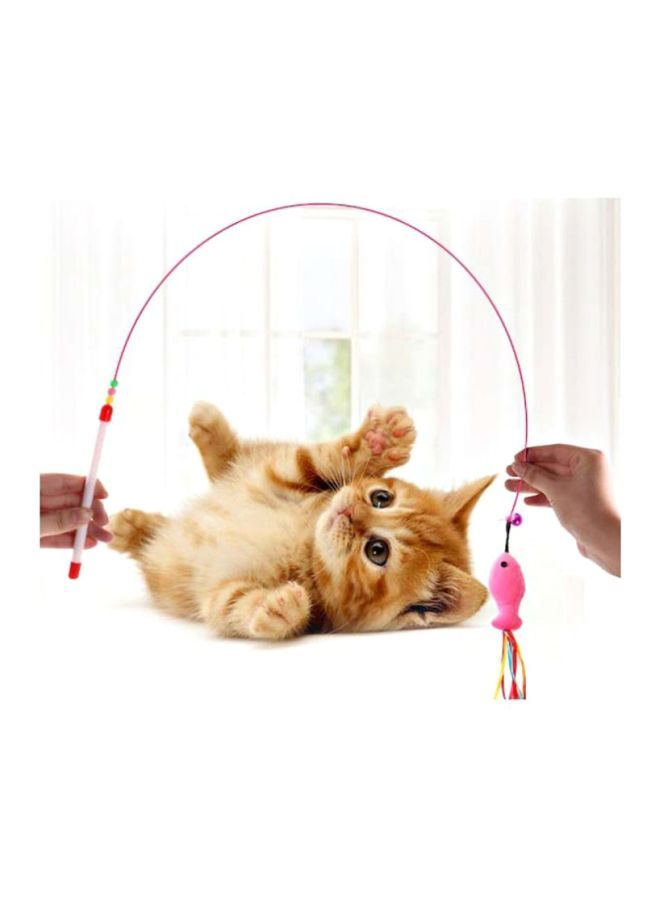 نيبمينينت دمية لعبة للقط بتصميم سمكة وردي/أبيض 92سم - Image 2