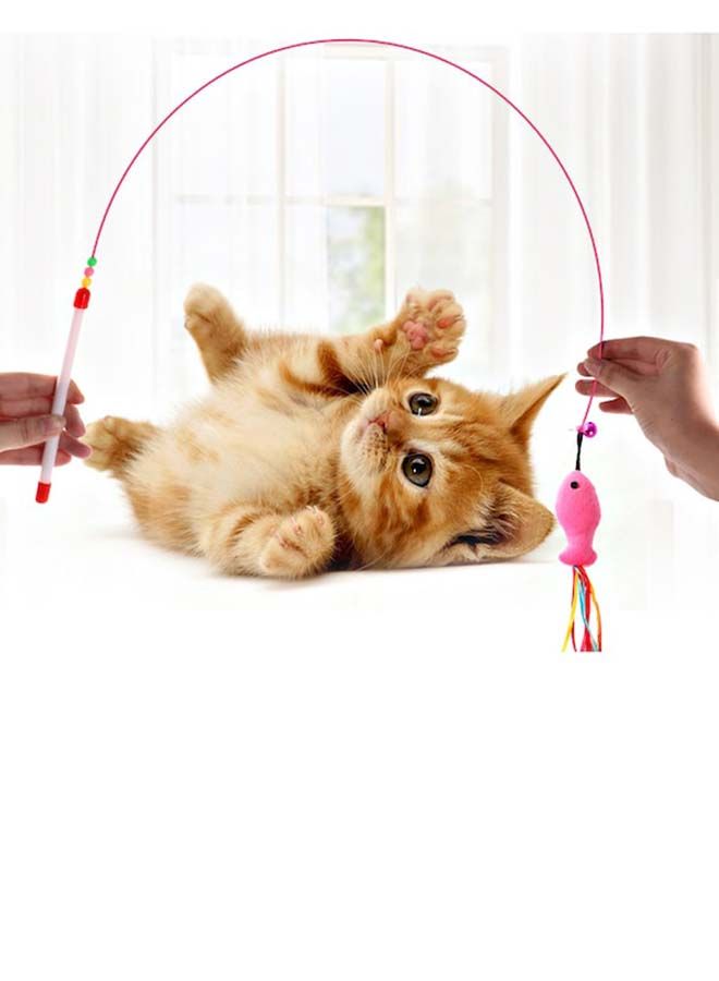 نيبمينينت دمية لعبة للقط بتصميم سمكة وردي/أبيض 92سم - Image 3