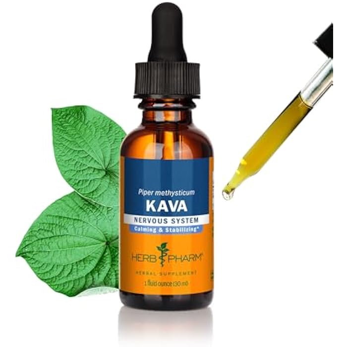 Herb Pharm Organic Kava Root Liquid Extract for Stress Relief & Relaxation*: Vegan Kava Extract, Non-GMO Kava Kava Tincture for Calm & Relaxed Mood, Gluten-Free, 1 Oz - Image 1