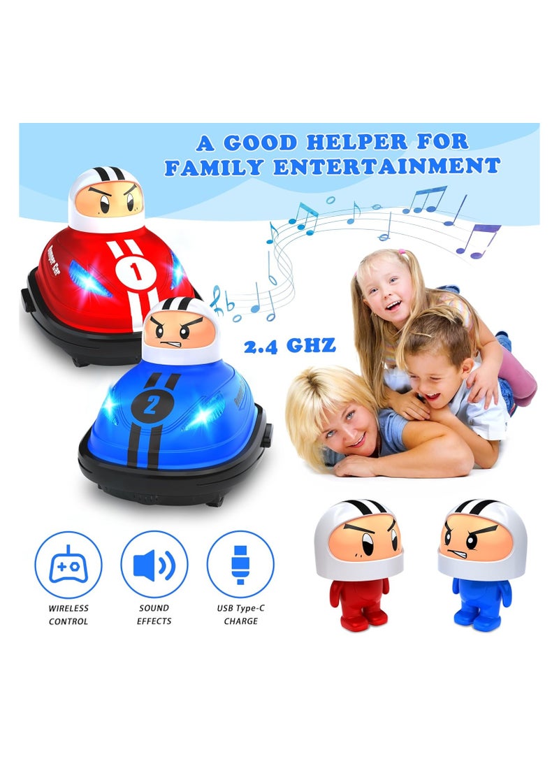 Generic Remote Control Cars Set of 2 for Kids – RC Ejecting Bumper Cars with LED Lights & Sound, RC Battle Stunt Cars, Ejecting RC Race Car Toddler Toys – Rechargeable, 2.4 GHz, Durable, Interactive Fun for Boys & Girls  - Image 2