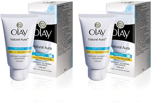Olay Natural Aura Cream Vitamin B3 Pro B5 E With UV Protection 40 Gm Pack Of 2 - Image 1