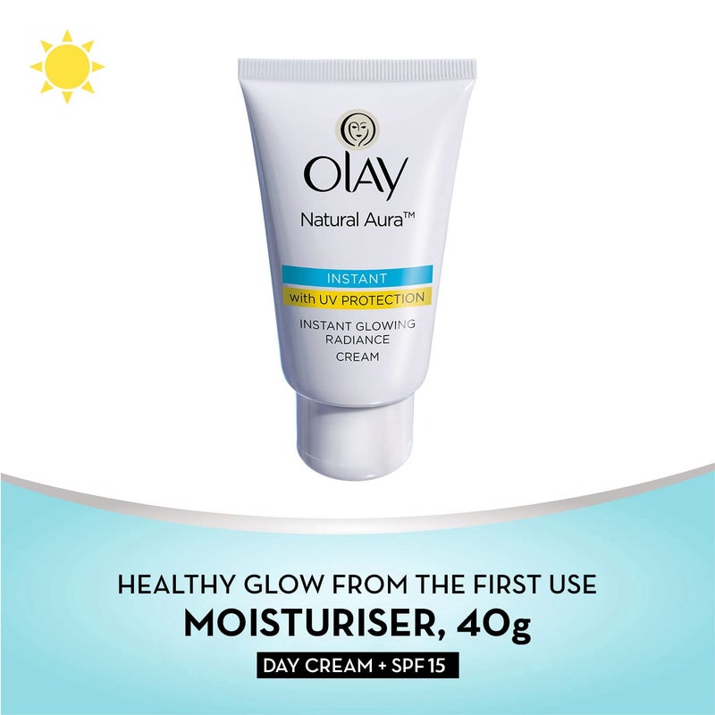 Olay Natural Aura Cream Vitamin B3 Pro B5 E With UV Protection 40 Gm Pack Of 2 - Image 2