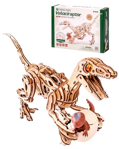 ROKR 3D Wooden Puzzles for AdultsVelociraptor Model Kit106Piece 3D Wooden PuzzlesGift for Adults and Teens - Image 1