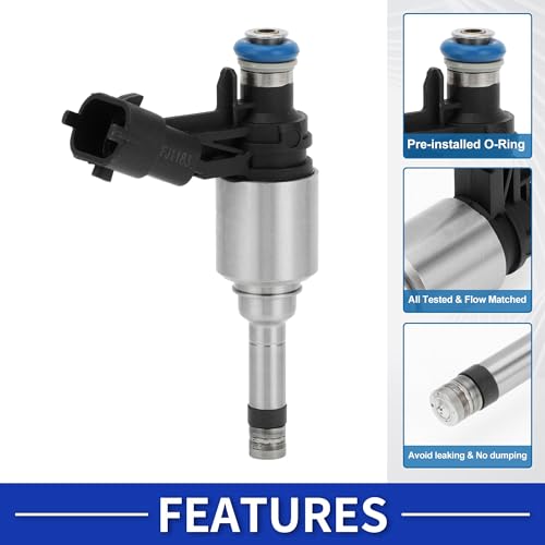Edinstry Fuel Injector No. 35310-2B120/35310-2B100 for Hyundai Sonata Eco 1.6L 2015-2017 & for Hyundai Veloster Turbo 1.6L 2013-2017 - Black, 1 Pc - Image 2