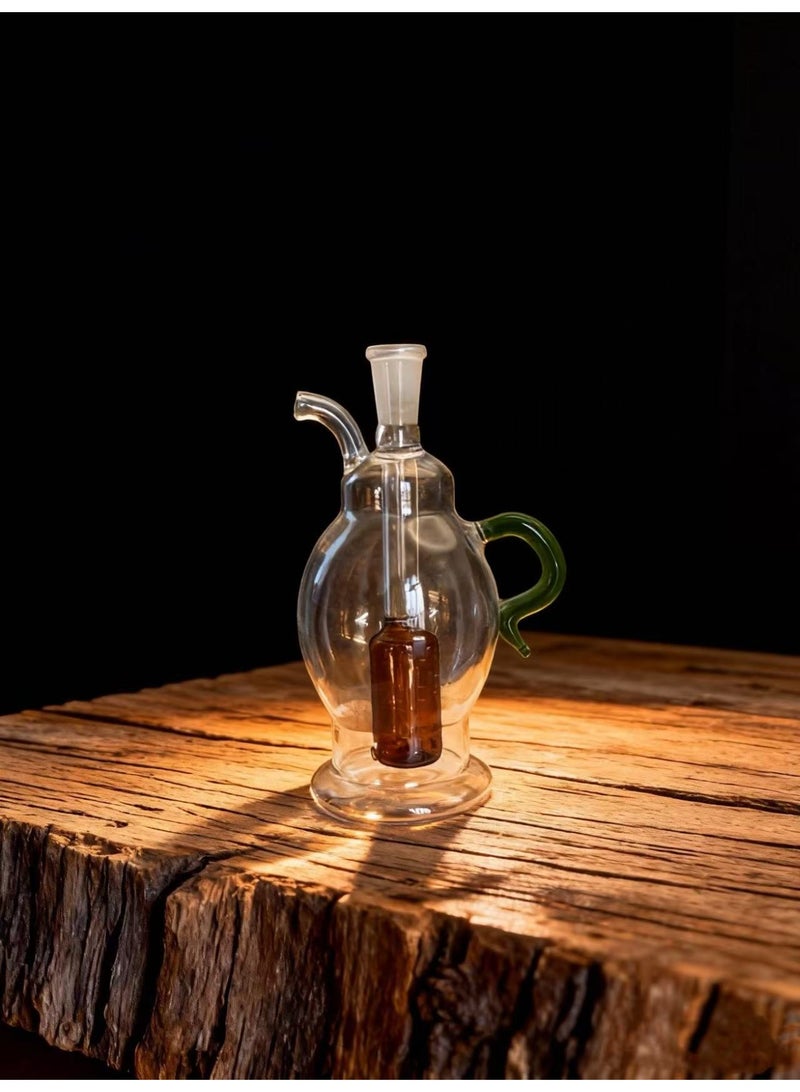 Premium Heat Resistant Glass Oil Lamp Bottle Medical Grade High Borosilicate Material for Long lasting Use (Random color)